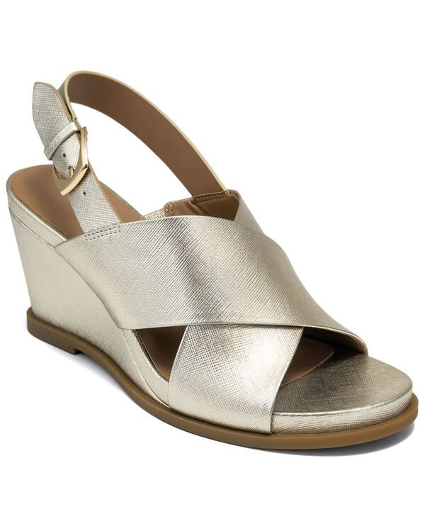 エアロソールズ レディース シューズ サンダル Aerosoles Womens Dayonara Open Toe Wedge Sandalsoft Gold ゴールド