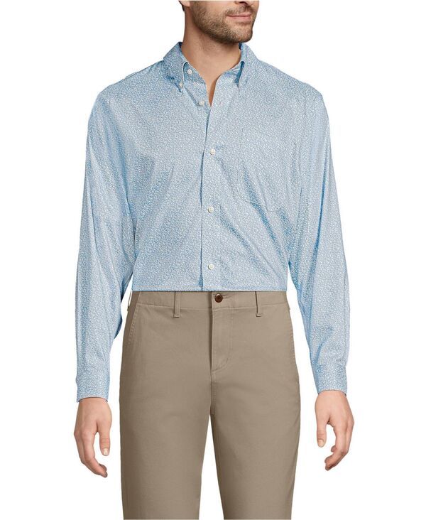 ランズエンド メンズ トップス シャツ ボタンダウン Lands End Mens Tailored Fit Pinpoint Buttondown Collar Dresshirt Oasis bl