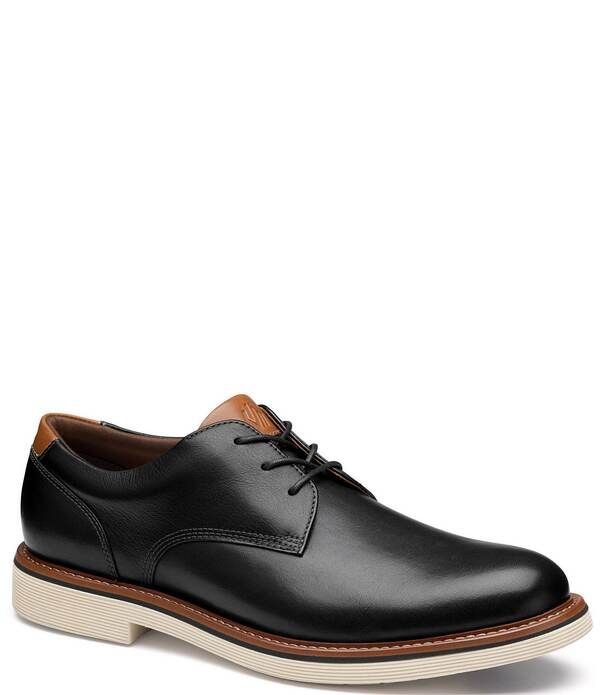 ジョンストンアンドマーフィー メンズ シューズ オックスフォード レザー Johnston Murphy Mens Tyson Leather Plain Toe Oxfords Black ブラック