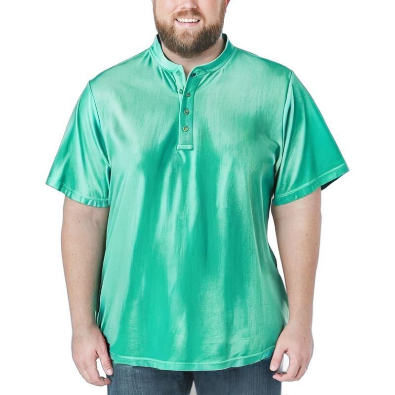 キングサイズ レディース トップス Tシャツ トール Kingsize Mens Big Tall Shrinkless Lightweight Henley Tshirtidal Green グリー