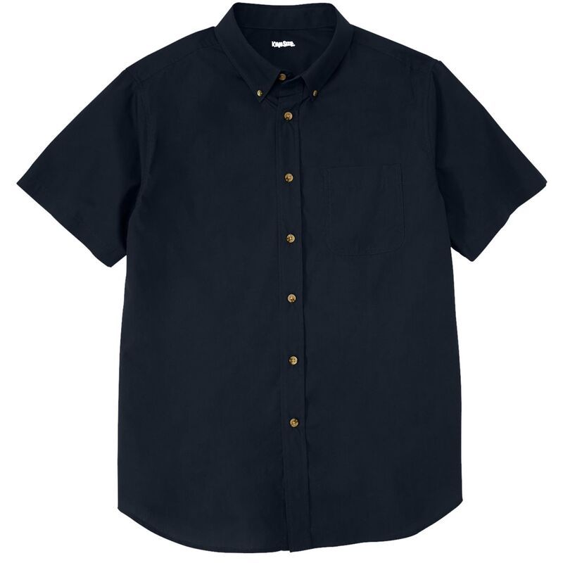 キングサイズ レディース トップス Tシャツ トール KingSize Mens Big Tall Short Sleeve WrinkleFree Sport Shirt Black ブラック