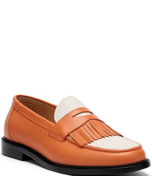 マークノーラン メンズ シューズ スリッポン・ローファー カラーブロック レザー Marc Nolan Mens Clint Colorblock Calf Leather Kiltie Penny