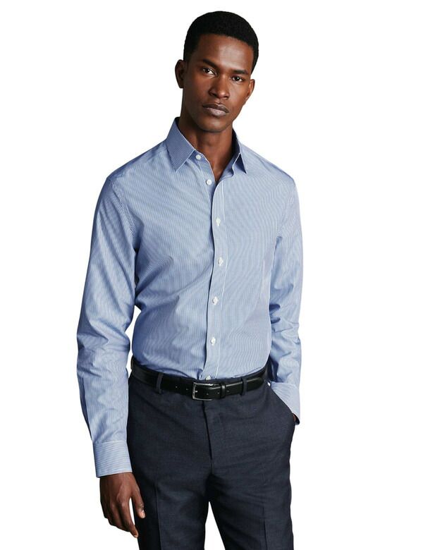 チャールズティリット メンズ トップス シャツ Charles Tyrwhitt NonIron Bengal Stripe Shirt Navy ネイビー