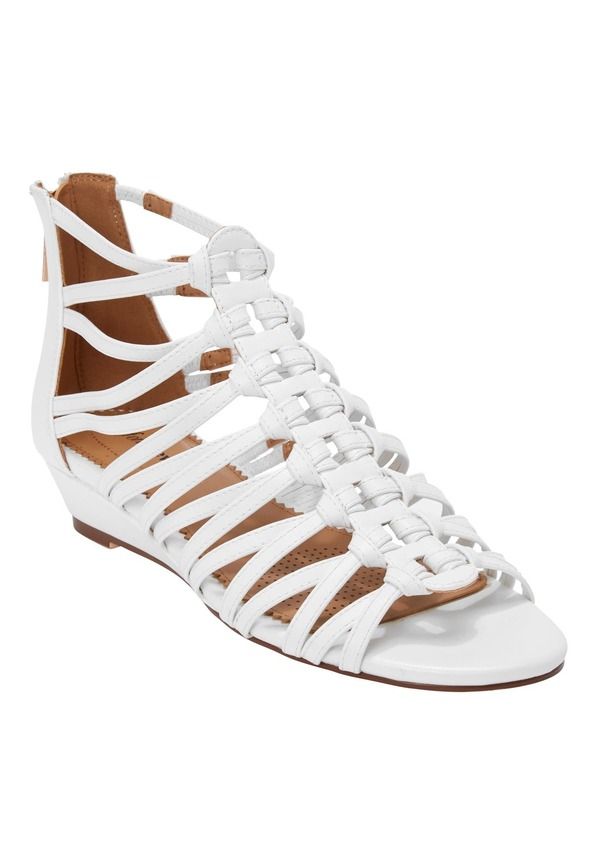 コンフォートビュー レディース シューズ ヒール サンダル Comfortview Thelen Sandal White ホワイト