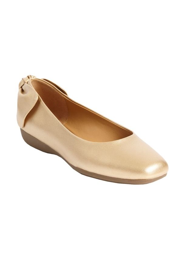 コンフォートビュー レディース シューズ パンプス Comfortview The Delia Slip On Flat Gold ゴールド