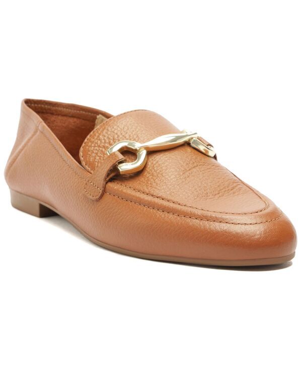 アレッツォ レディース シューズ スリッポン・ローファー レザー Arezzo Emma Horse Bit Pebbleather Classic Loafers Roast Caramel