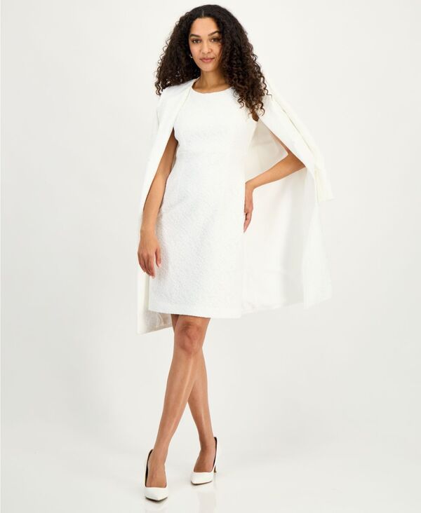 カスパール レディース トップス ワンピース プチ ノースリーブ レース Kasper Womensleeveless BondedLace Sheath Dress Regular Petite L