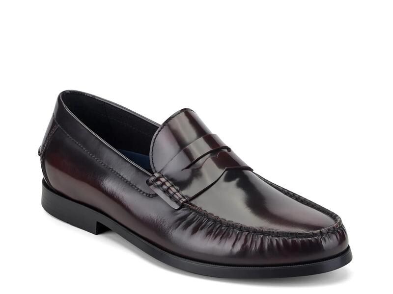 ロックポート メンズ シューズ スリッポン・ローファー RockportWilcox Penny Loafer Dark Red Leather レッド