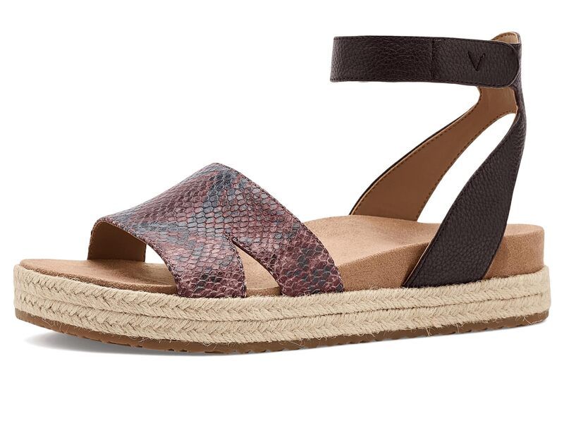 バイオニック レディース シューズ サンダル VIONIC Yucca Merlot Snake Leather
