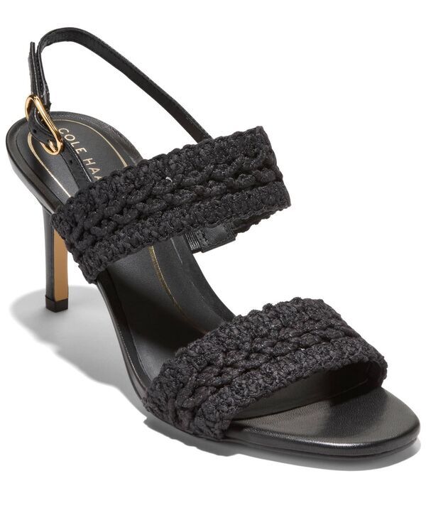 コールハーン レディース シューズ サンダル Cole Haan Womens Harlan Woven Double Bandressandals Black Woven FabricLeather