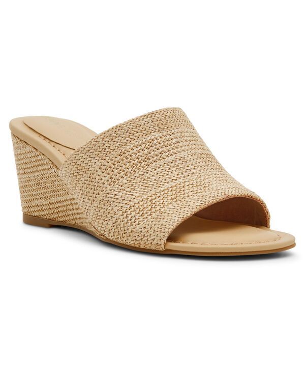 アンクライン レディース シューズ サンダル Anne Klein Womens Charisma Dressy Wedge Sandals Natural Raffia