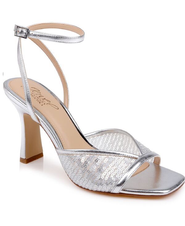 ジュウェルダグレイミシュカ レディース シューズ サンダル Jewel Badgley Mischka Womens Zaha Square Toe Dressandal silver Metalli