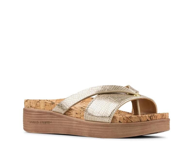 ドナルドプリネール レディース シューズ サンダル Donald PlinerFarrahst Wedge Sandal Platino
