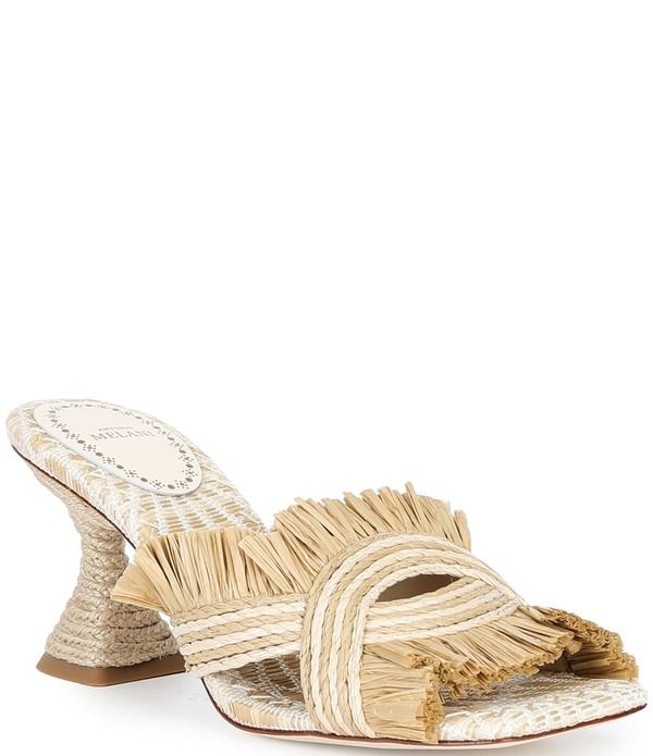 アントニオ メラーニ レディース シューズ サンダル フリンジ Antonio Melani Ollie Fringe Raffia Slide Sandals NaturalSweet CreamM