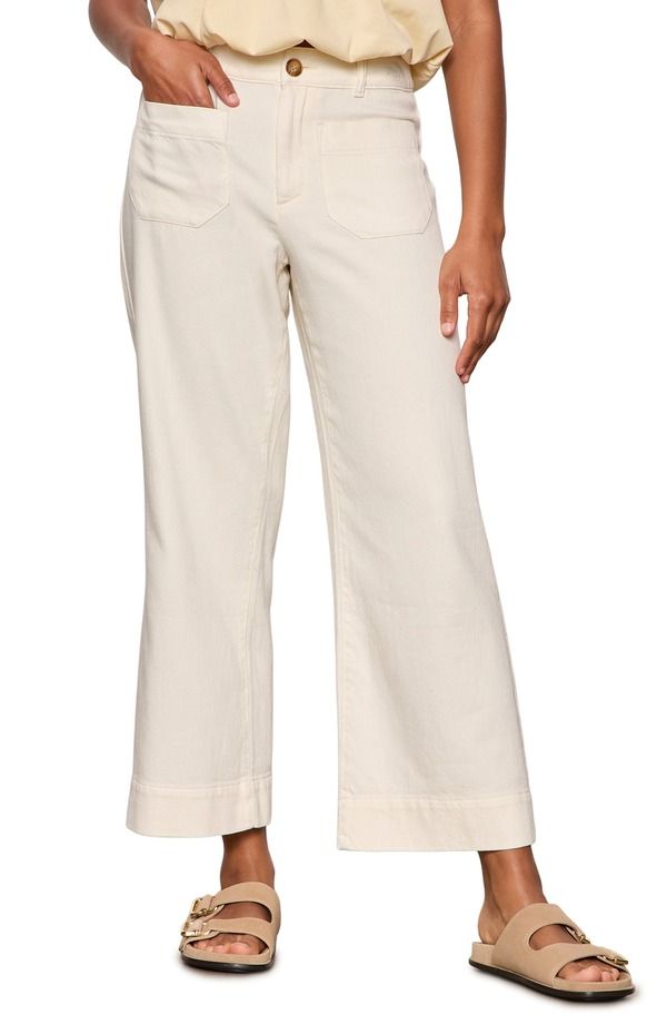 サンクチュアリー レディース ボトムス レギンス ワイドレッグ ハイウエスト パンツ コットン Sanctuary Soft Marine High Waist Wide Leg Crop Cotto