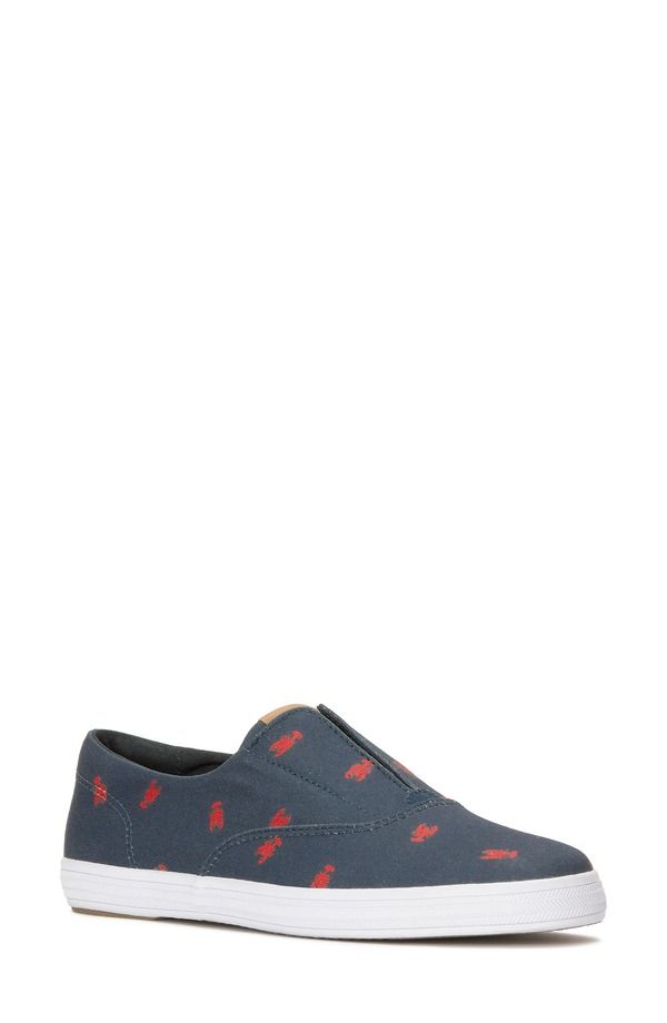 ケッズ レディース シューズ スリッポン・ローファー スニーカー Keds Champion SlipOn Sneaker Women NAVY RED ネイビー