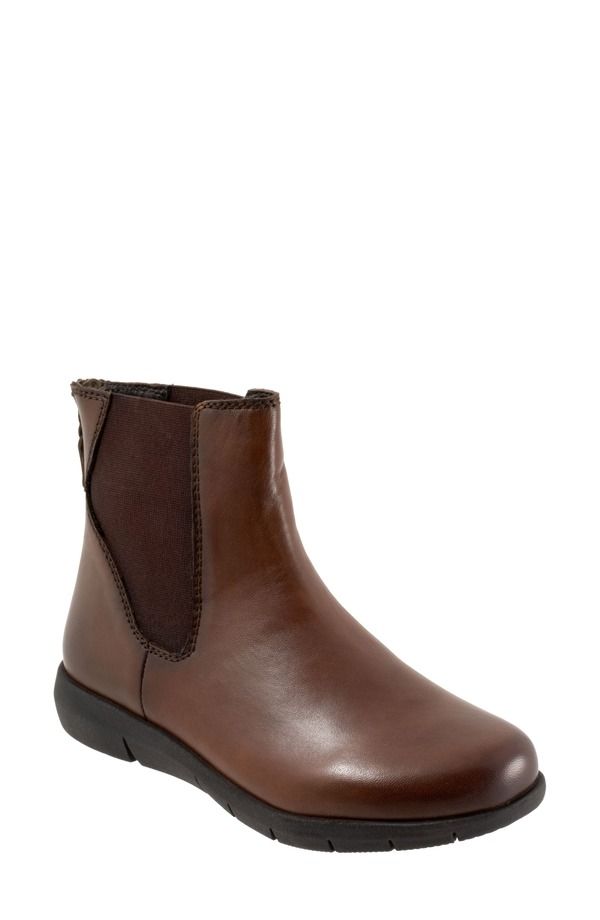 ソフトウォーク レディース シューズ ブーツ・レインブーツ チェルシーブーツ チェルシー SoftWalk Albany Chelsea Boot Women DARK BROWN SMOOTH ブラ