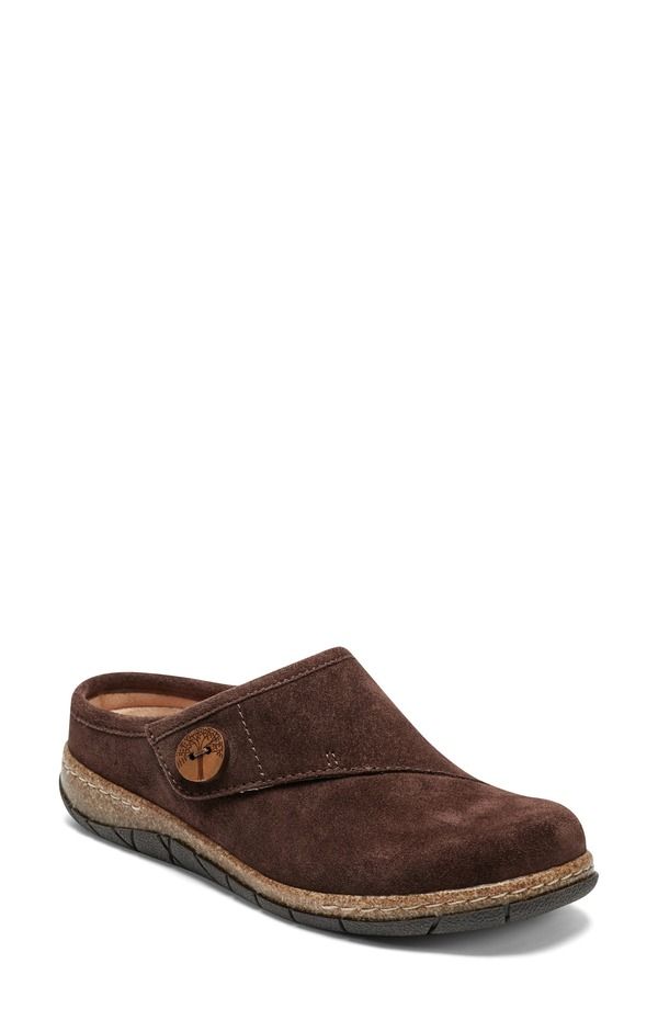 アース レディース シューズ サンダル Earth Ezra Clog Women DARK BROWN ブラウン