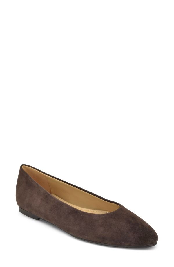 ナインウェスト レディース シューズ パンプス Nine West Valore Flat Women DARK BROWN ブラウン