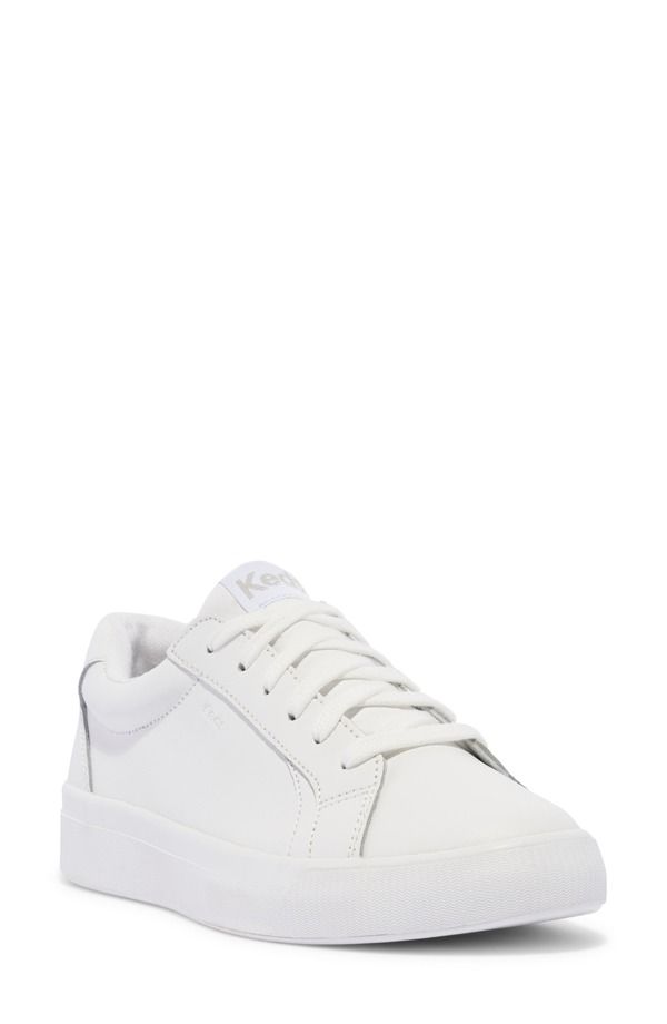 ケッズ レディース シューズ スニーカー Keds Pursuit Low Top Sneaker Women WHITE WHITE LEATHER ホワイト