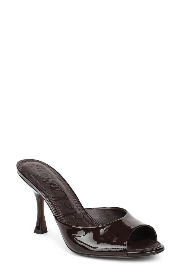 サムエデルマン レディース シューズ ヒール サンダル Sam Edelman Jeanie Slide Sandal Women RICHOCOLATE PATENT チョコレート