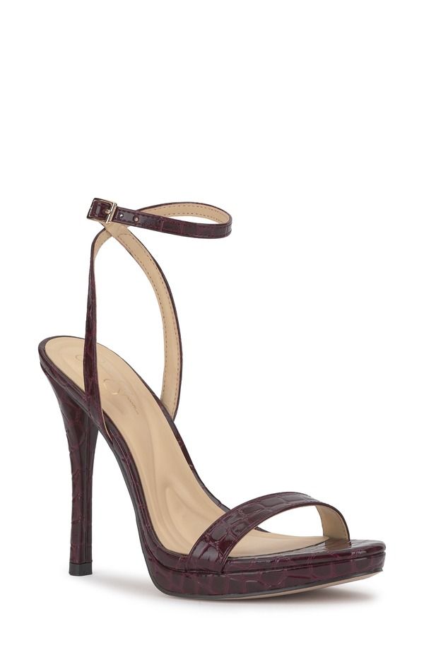 ジェシカシンプソン レディース シューズ ヒール サンダル アンクル Jessica Simpson Divrankle Strap Stiletto Sandal Women CHERRY MAHO