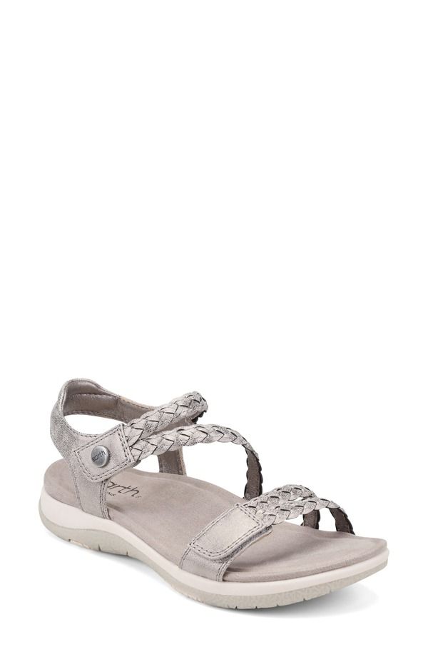 アース レディース シューズ サンダル アンクル Earth Stellon Ankle Strap Sandal Women SILVER シルバー