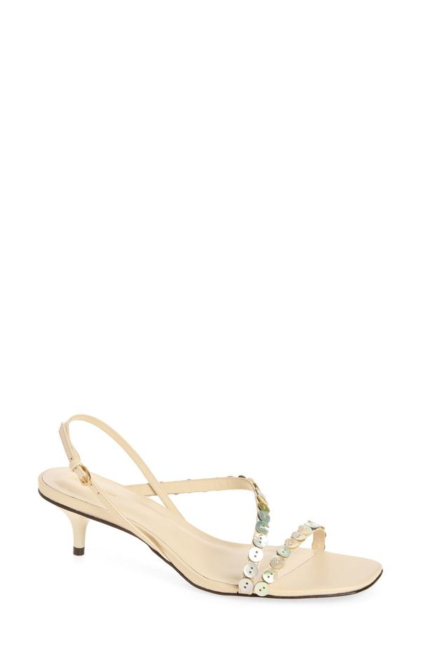 リフォーメーション レディース シューズ サンダル Reformation Shoshana Sandal Women ALMOND LEATHER SHELL BUTTONS