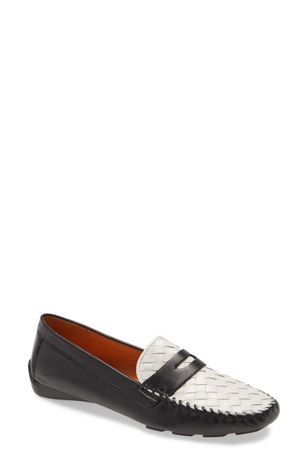 ロバート ツア レディース シューズ パンプス Robert Zur Petra Driving Shoe Women BLACK WHITE ホワイト