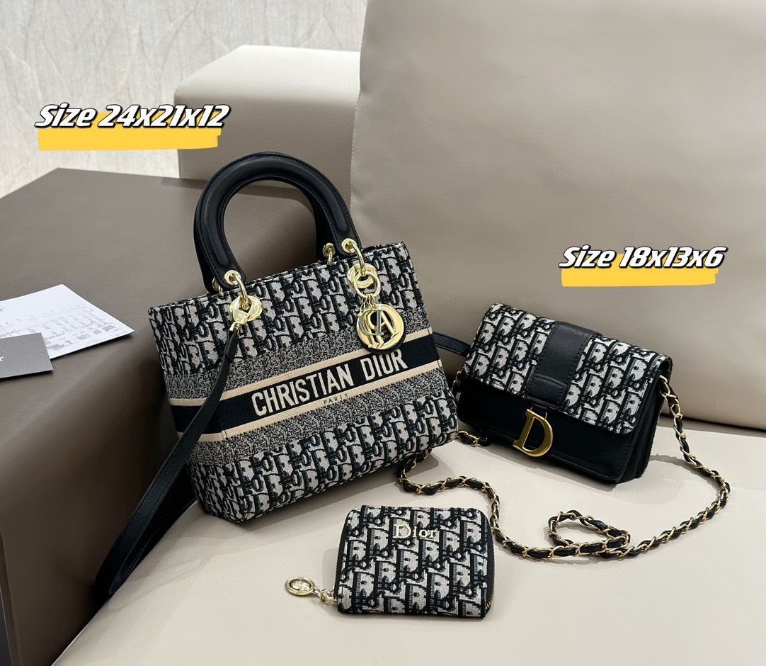 セール中 Christian Dior クリスチャンディオール ショルダーバッグ ハンドバッグ 財布 3点セットバッグ