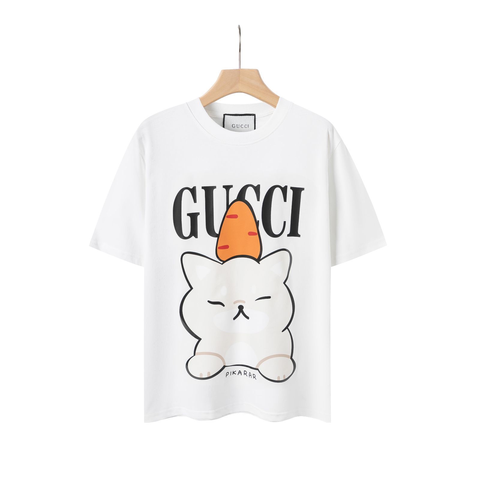 【本日限定特価】GUCCI 2023春夏 ウサギ?プリントTシャツ [本日特価|新品未使用品]