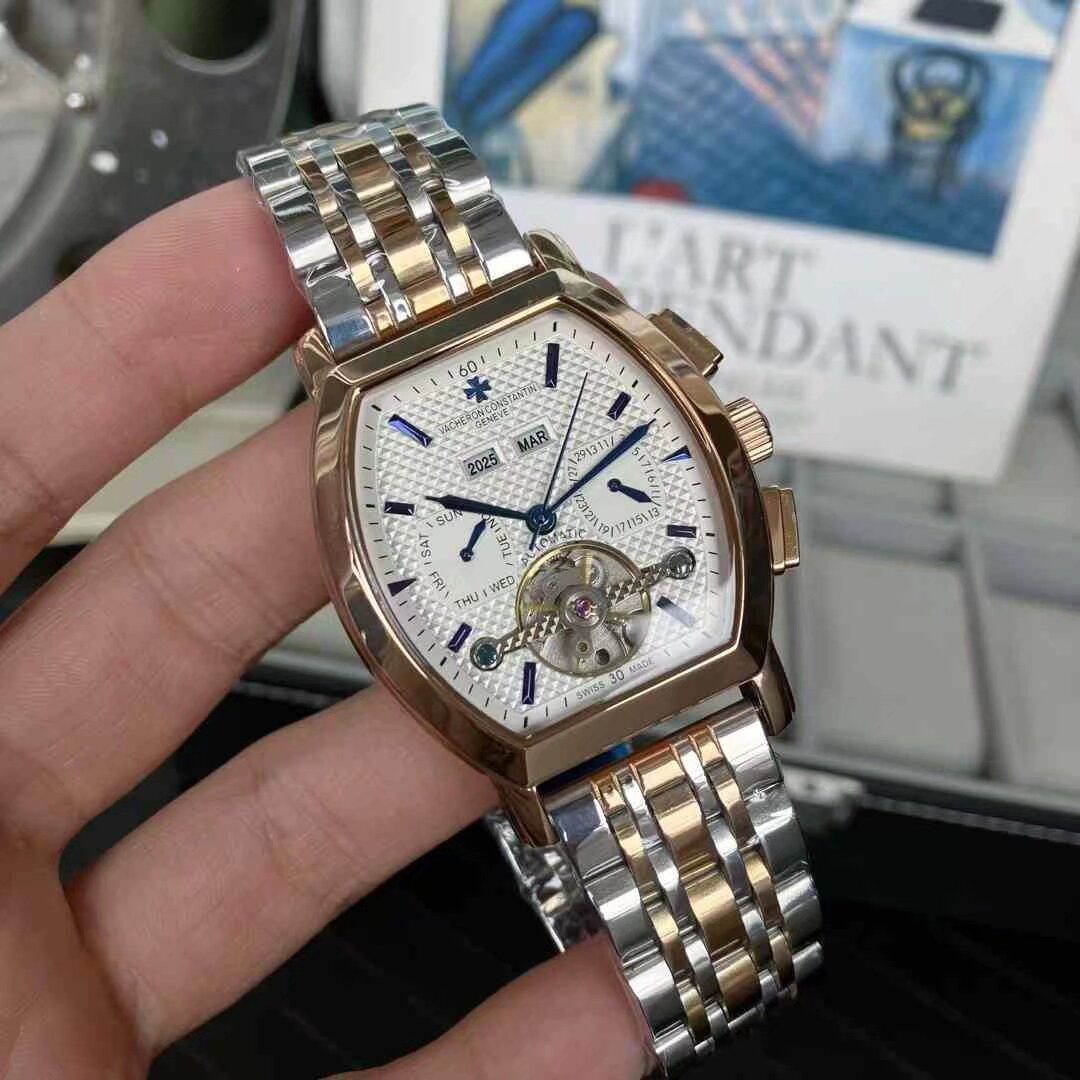 [Vacheron Constantin] メンズマルチファンクション自動巻き腕時計 - 専用ケース・カード・袋付き新品未使用