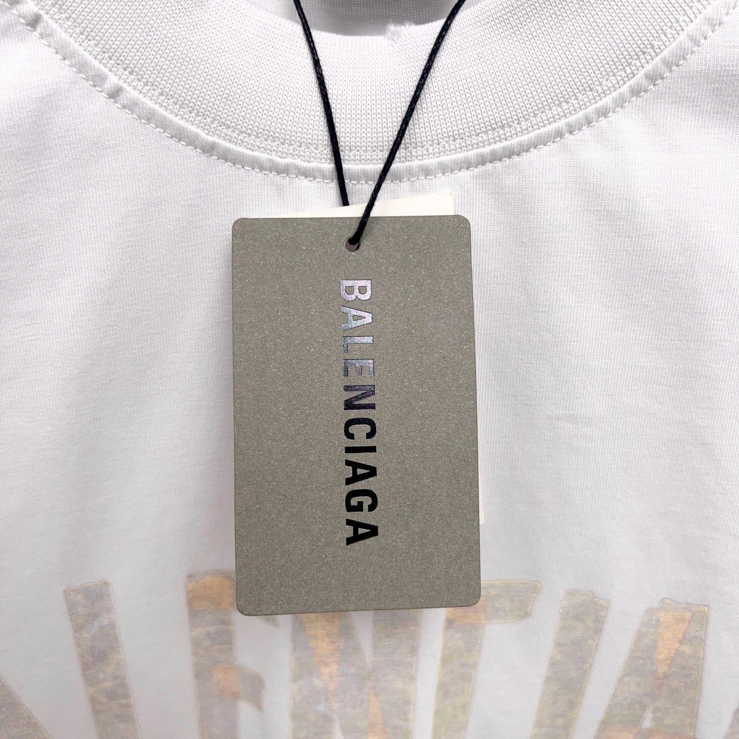 【本日限定特価】BALENCIAGA メンズ＆レディース ロングスリーブ Tシャツ テーププリント ウォッシュ加工 6色展開 XS-L [本日特価|新品未使用品]
