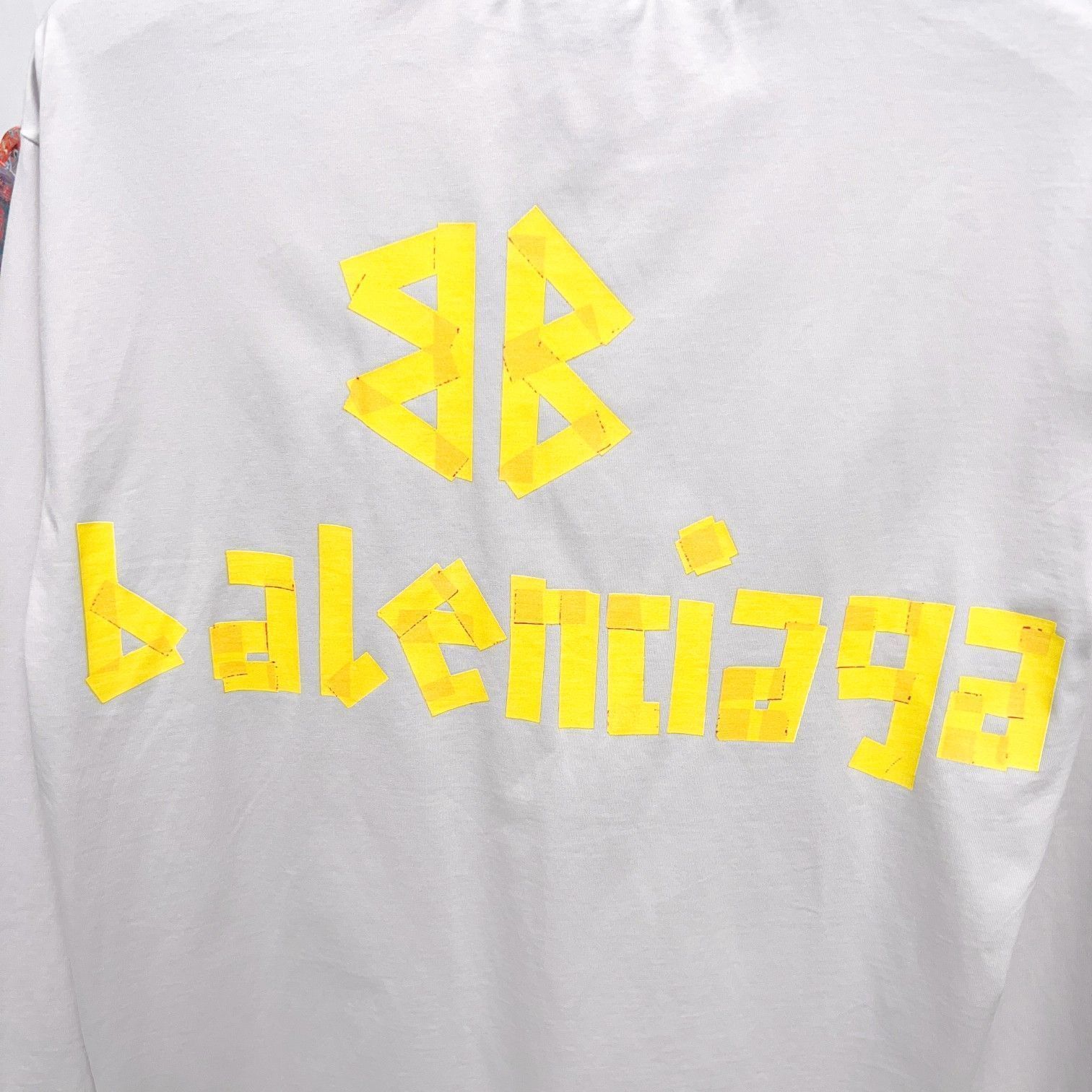 【本日限定特価】BALENCIAGA メンズ＆レディース ロングスリーブ Tシャツ テーププリント ウォッシュ加工 6色展開 XS-L [本日特価|新品未使用品]