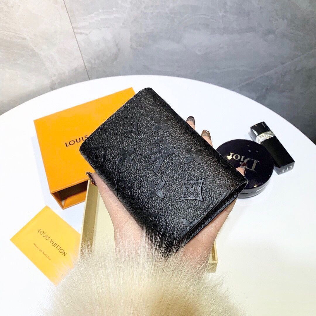 Louis Vuittonルイ・ヴィトン/財布、クレジットカードスロットに紙幣と手形を収納、両用カセット財布、短冊財布は柔らかいエンボスレザーを素材にしている[本日特価|新品未使用品]