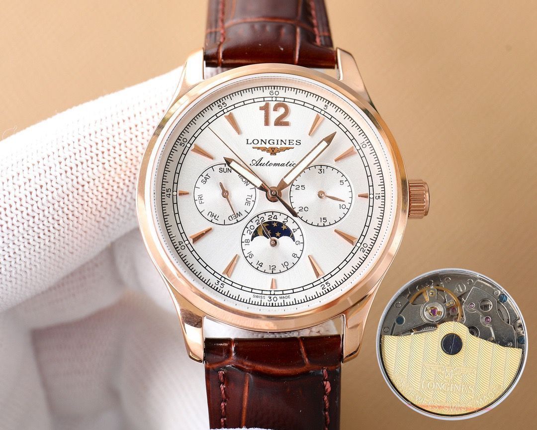 LONGINES ロンジン マスターコレクション メンズ腕時計 40mm｜ムーンフェイズ×自動巻き機械式｜本日限定特価新品未使用