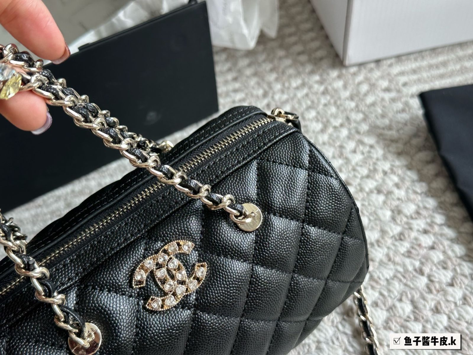 【今日特価】Chanel 25P ボウリングバッグ エレガントブラック＆ホワイト