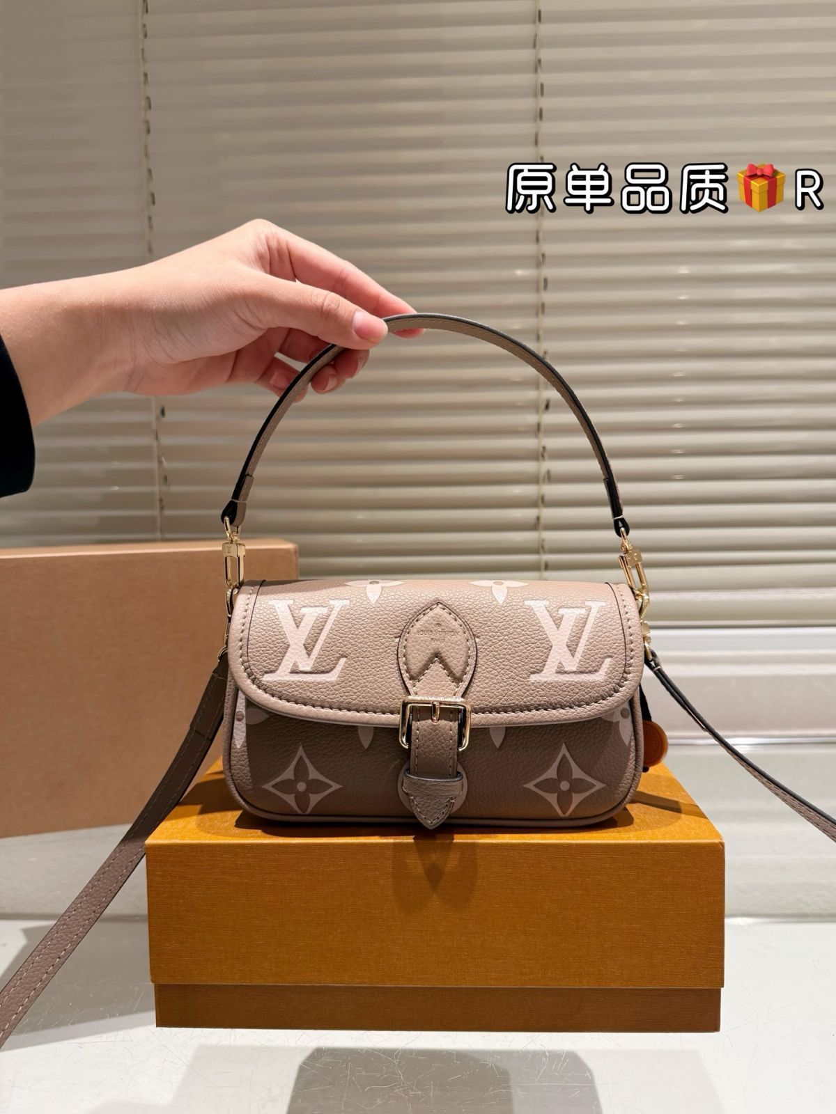 【今日特価】LV Nano Diane ナノ ダイアン 牛皮アンダーアーム ファジーバッグ（全鋼金具 フルセット ギフトボックス入り）