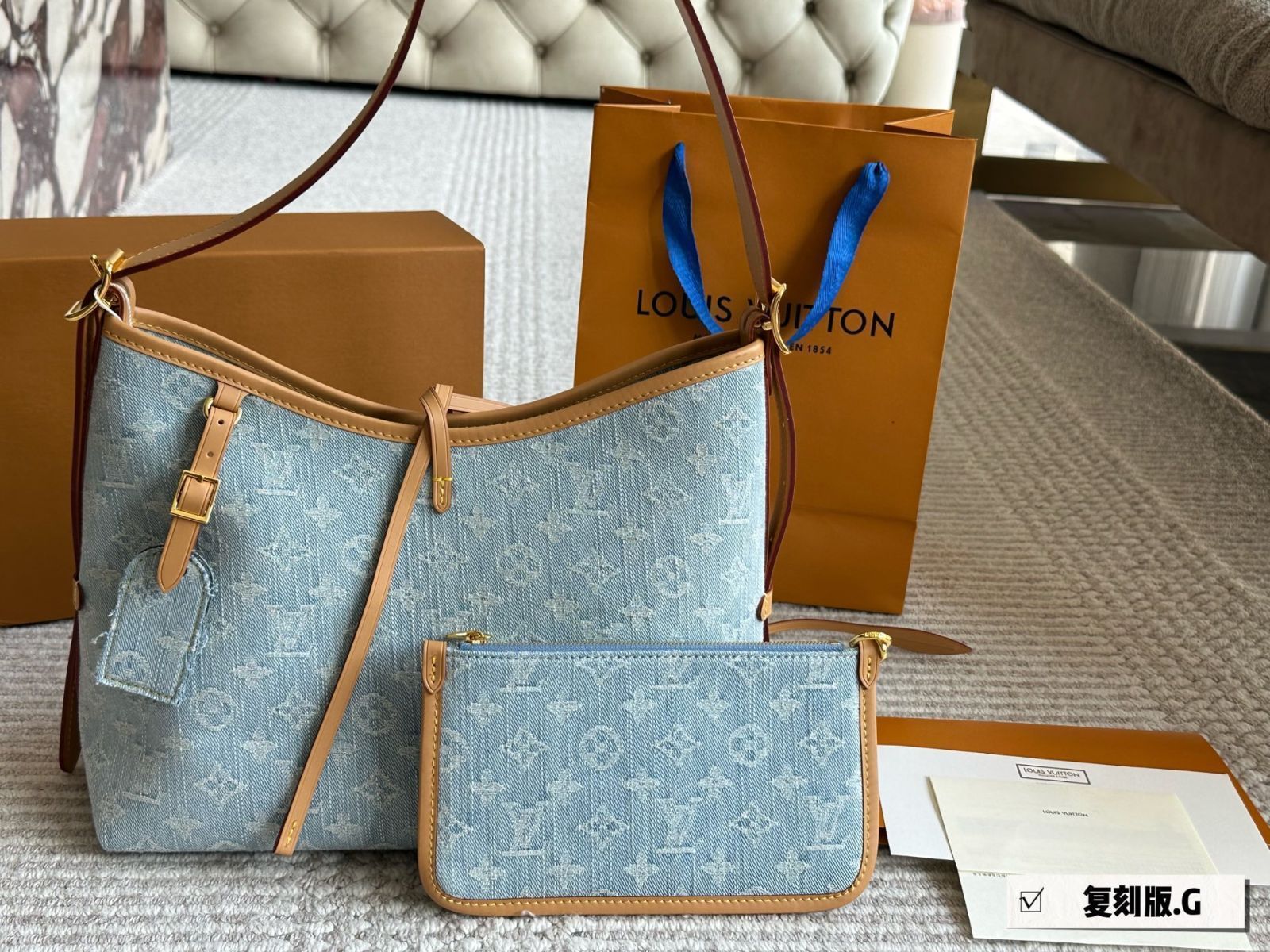 【今日特価】LV 24 Limited Denim Carryall Medium ルイヴィトン 24 年限定 デニム キャリーオール ミディアム