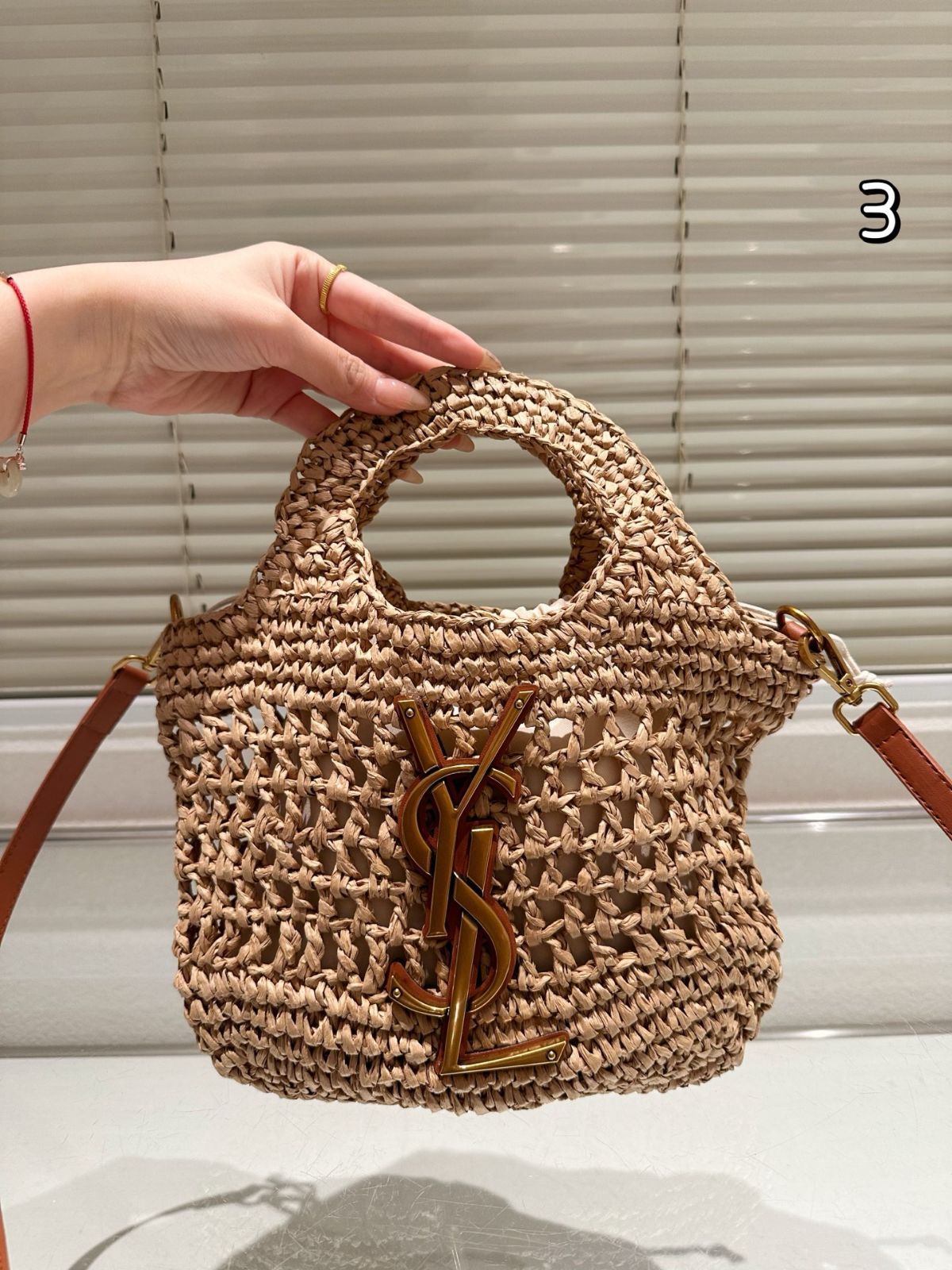 【今日特価】YSL Woven Tote Bag イヴ・サンローラン ウーブントートバッグ-WTO輸入3