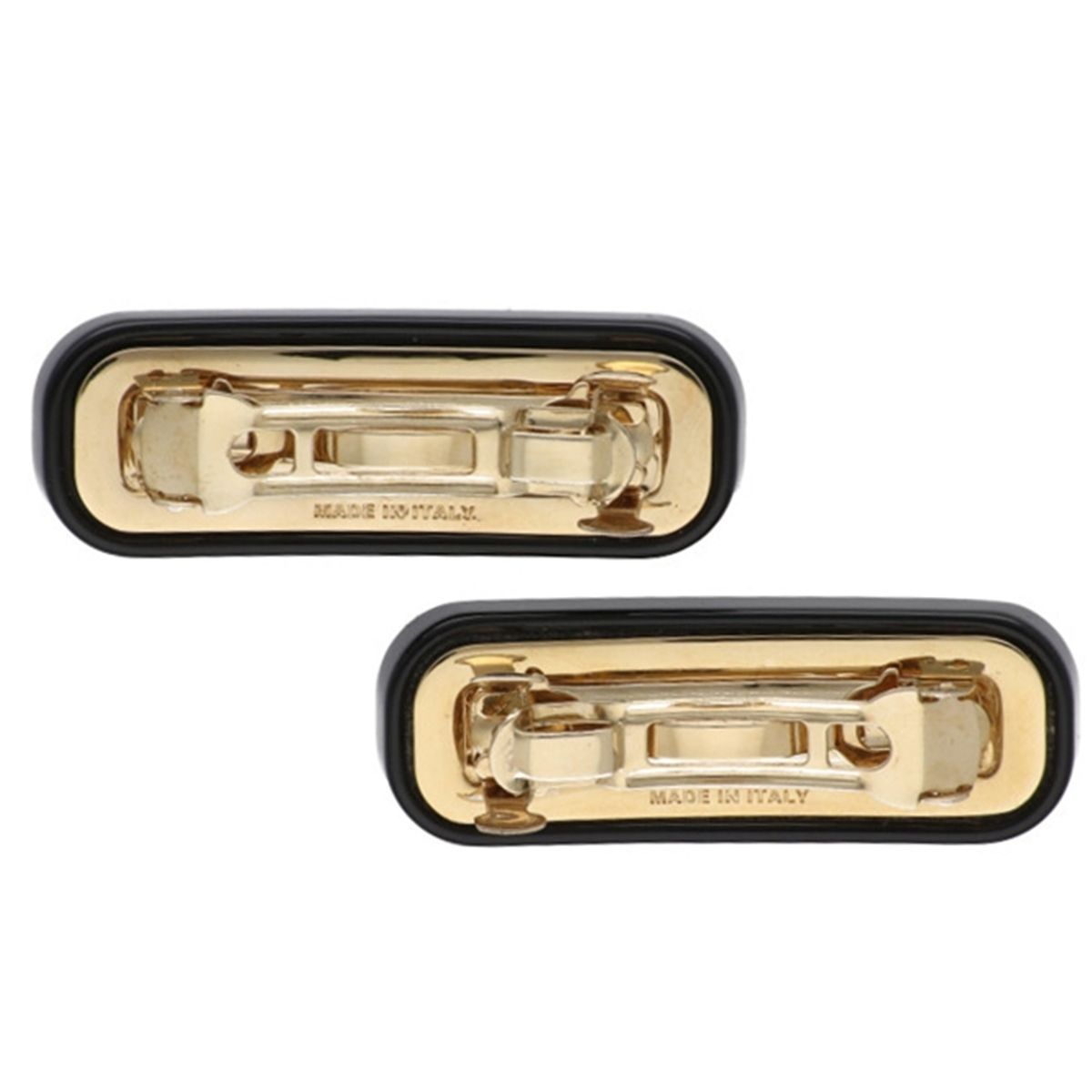 中古】 MIU MIU ミュウミュウ メタルロゴ ヘアクリップ2個セット