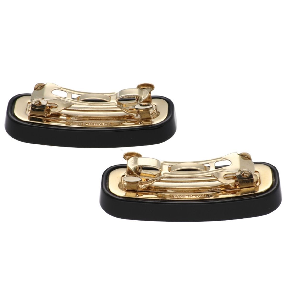 中古】 MIU MIU ミュウミュウ メタルロゴ ヘアクリップ2個セット