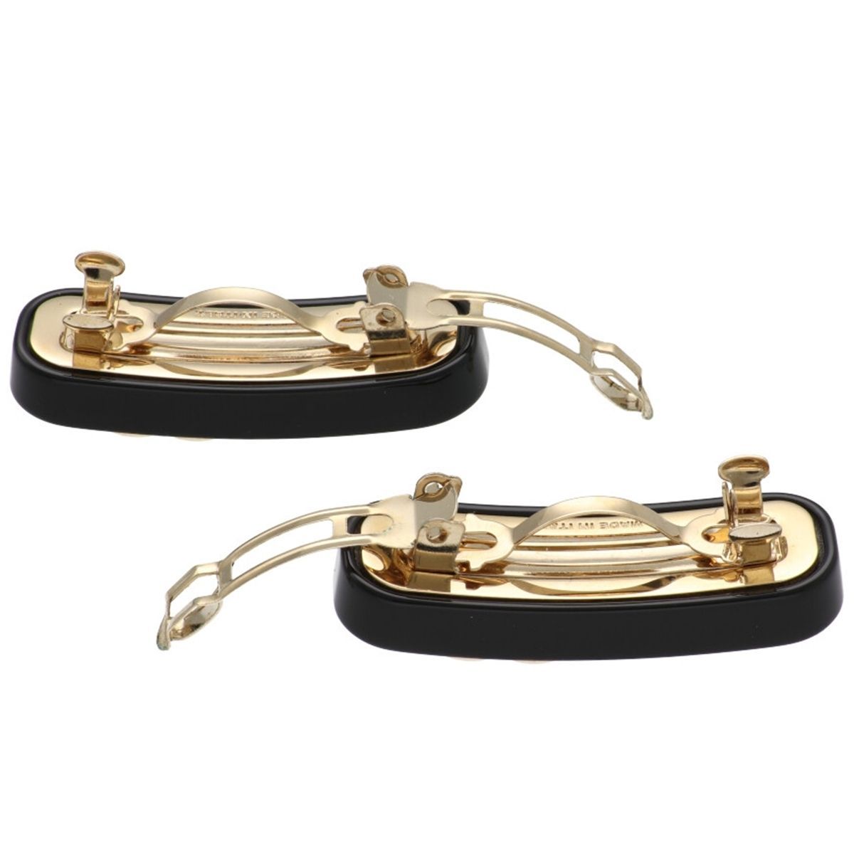 中古】 MIU MIU ミュウミュウ メタルロゴ ヘアクリップ2個セット