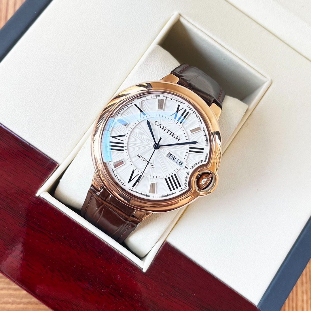 CARTIER（カルティエ）メンズウォッチ - 44mm 自動巻き機械式ムーブメント/レザーベルト新品未使用-WTO輸入5