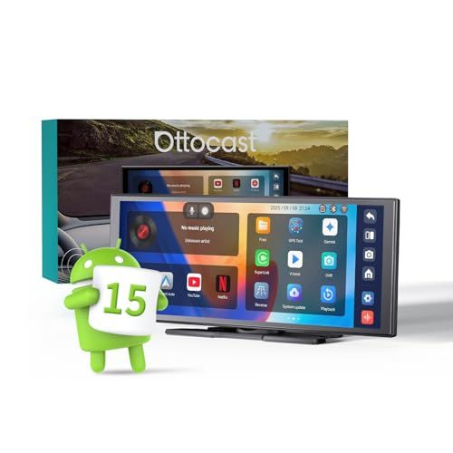 【公式】OTTOCAST オットキャスト Screen AI スクリーンAI ポータブルディスプレイオーディオ Android15 4+64GB Gemini対応 AI音声操作 GPS搭載 ワイヤレスCarPlay/Android Auto YouTubeyu