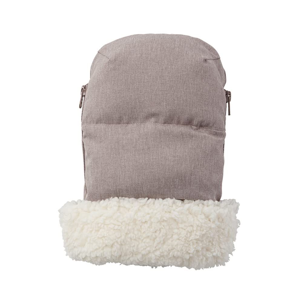 新品 AIRBUGGY（エアバギー） DOWN HAND MUFF （BASIC LINE） ハンドマフ ベーシックライン ベージュウッド ABMF1050 手袋 防寒 ミトン ベビーカー インナーボア 保温 風除け