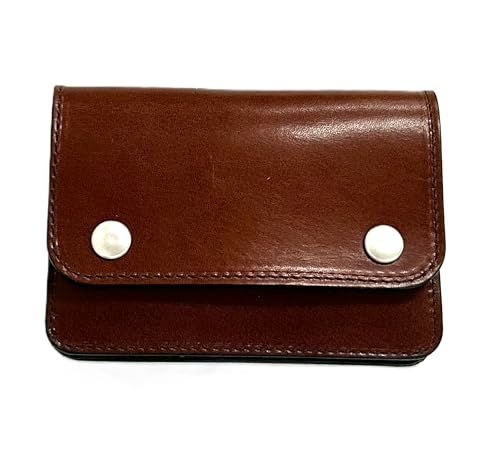[HANG OVER] 栃木レザー ミニトラッカーウォレット ハーフウォレット コンパクト財布 WT25-802 (ダークブラウン)pms 39baa5e7