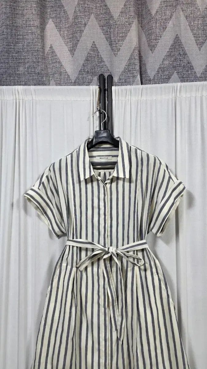 BEAN POLE ビーンポール リネン コットン混 ロング丈ワンピース (90)