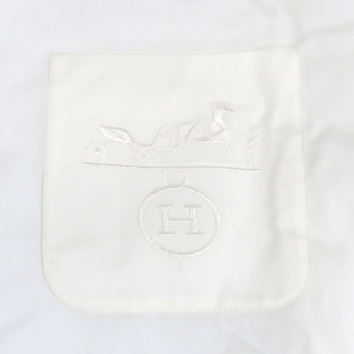 エルメス エクスリブリス コットン シャツ メンズ オフホワイト HERMES【中古】 【アパレル・小物】