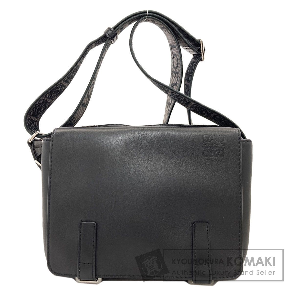 LOEWE ロエベ ロングショルダー ミリタリーメッセンジャーバッグ ショルダーバッグ カーフ レディース [中古]